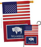 US Wyoming - States Americana Vertical Impressions Decorative Flags HG140265 Made In USA