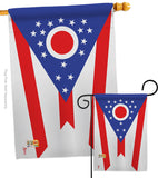 Ohio - States Americana Vertical Impressions Decorative Flags HG140536 Made In USA