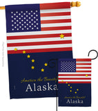 US Alaska - States Americana Vertical Impressions Decorative Flags HG140553 Made In USA