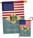 US Delaware - States Americana Vertical Impressions Decorative Flags HG140559 Made In USA