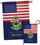 US Maine - States Americana Vertical Impressions Decorative Flags HG140571 Made In USA