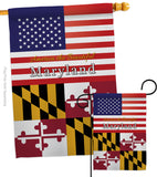US Maryland - States Americana Vertical Impressions Decorative Flags HG140572 Made In USA