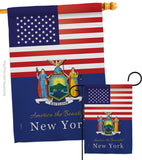 US New York - States Americana Vertical Impressions Decorative Flags HG140584 Made In USA