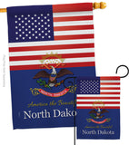 US North Dakota - States Americana Vertical Impressions Decorative Flags HG140586 Made In USA