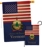 US Vermont - States Americana Vertical Impressions Decorative Flags HG140597 Made In USA