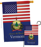 US Vermont - States Americana Vertical Impressions Decorative Flags HG140597 Made In USA