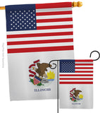 US Illinois - States Americana Vertical Impressions Decorative Flags HG140764 Made In USA