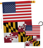 US Maryland - States Americana Vertical Impressions Decorative Flags HG140771 Made In USA