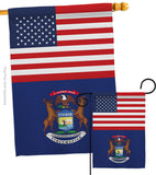 US Michigan - States Americana Vertical Impressions Decorative Flags HG140773 Made In USA