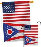 US Ohio - States Americana Vertical Impressions Decorative Flags HG140793 Made In USA