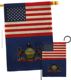 US Pennsylvania - States Americana Vertical Impressions Decorative Flags HG140797 Made In USA