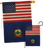 US Vermont - States Americana Vertical Impressions Decorative Flags HG140808 Made In USA