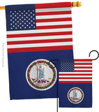 US Virginia - States Americana Vertical Impressions Decorative Flags HG140809 Made In USA