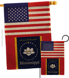 US Mississippi - States Americana Vertical Impressions Decorative Flags HG140908 Made In USA