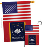 US Mississippi - States Americana Vertical Impressions Decorative Flags HG140908 Made In USA