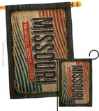 Missouri Vintage - States Americana Vertical Impressions Decorative Flags HG140970 Made In USA