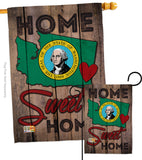 State Washington Home Sweet Home - States Americana Vertical Impressions Decorative Flags HG191113 Made In USA