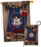 State Utah Home Sweet Home - States Americana Vertical Impressions Decorative Flags HG191116 Made In USA