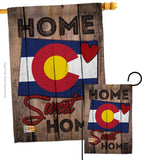State Colorado Home Sweet Home - States Americana Vertical Impressions Decorative Flags HG191120 Made In USA