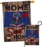 State North Dakota Home Sweet Home - States Americana Vertical Impressions Decorative Flags HG191123 Made In USA