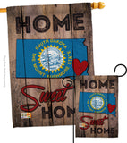 State South Dakota Home Sweet Home - States Americana Vertical Impressions Decorative Flags HG191124 Made In USA