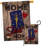 State Indiana Home Sweet Home - States Americana Vertical Impressions Decorative Flags HG191136 Made In USA