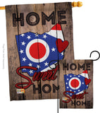 State Ohio Home Sweet Home - States Americana Vertical Impressions Decorative Flags HG191137 Made In USA