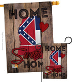 State Mississippi Home Sweet Home - States Americana Vertical Impressions Decorative Flags HG191138 Made In USA