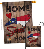 State North Carolina Home Sweet Home - States Americana Vertical Impressions Decorative Flags HG191144 Made In USA