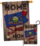 State Pennsylvania Home Sweet Home - States Americana Vertical Impressions Decorative Flags HG191147 Made In USA