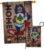 State Maine Home Sweet Home - States Americana Vertical Impressions Decorative Flags HG191148 Made In USA