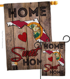 State Florida Home Sweet Home - States Americana Vertical Impressions Decorative Flags HG191151 Made In USA