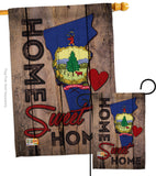 State Vermont Home Sweet Home - States Americana Vertical Impressions Decorative Flags HG191153 Made In USA