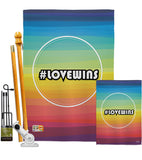 LoveWins - Support Inspirational Vertical Impressions Decorative Flags HG115084 Made In USA