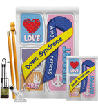 Down Syndrome - Support Inspirational Vertical Impressions Decorative Flags HG115088 Made In USA