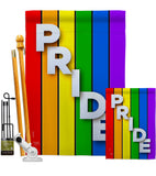 Rainbow Pride - Support Inspirational Vertical Impressions Decorative Flags HG115177 Made In USA