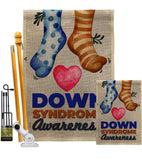 Down Syndrome Awareness - Support Inspirational Vertical Impressions Decorative Flags HG115215 Made In USA