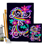 Love is Love - Support Inspirational Vertical Impressions Decorative Flags HG115219 Made In USA
