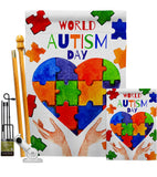 Autism Day - Support Inspirational Vertical Impressions Decorative Flags HG115232 Made In USA