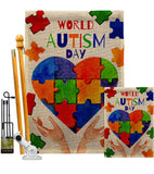 Autism Day - Support Inspirational Vertical Impressions Decorative Flags HG115232 Made In USA