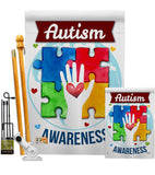 Hope for Autism Awareness - Support Inspirational Vertical Impressions Decorative Flags HG137047 Made In USA