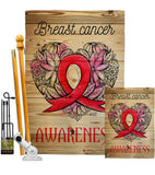 Breast Cancer Awareness - Support Inspirational Vertical Impressions Decorative Flags HG137427 Made In USA