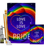 Love Is Pride - Support Inspirational Vertical Impressions Decorative Flags HG137517 Made In USA