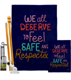 Deserve Respected - Support Inspirational Vertical Impressions Decorative Flags HG137532 Made In USA