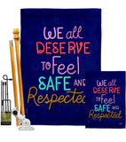 Deserve Respected - Support Inspirational Vertical Impressions Decorative Flags HG137532 Made In USA