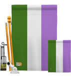 Genderqueer pride - Support Inspirational Vertical Impressions Decorative Flags HG148009 Made In USA