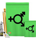 Israeli transgender and genderqueer - Support Inspirational Vertical Impressions Decorative Flags HG148011 Made In USA