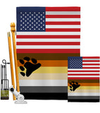 US Bear Brotherhood - Support Inspirational Vertical Impressions Decorative Flags HG148029 Made In USA