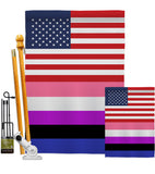 US Genderfluidity Pride - Support Inspirational Vertical Impressions Decorative Flags HG148033 Made In USA