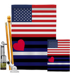 US Leather Pride - Support Inspirational Vertical Impressions Decorative Flags HG148038 Made In USA